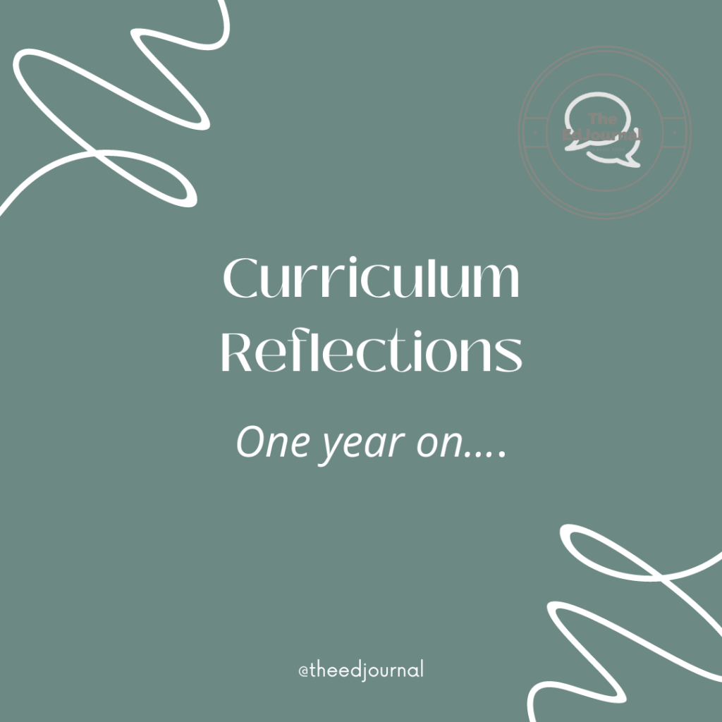 Curriculum Reflections